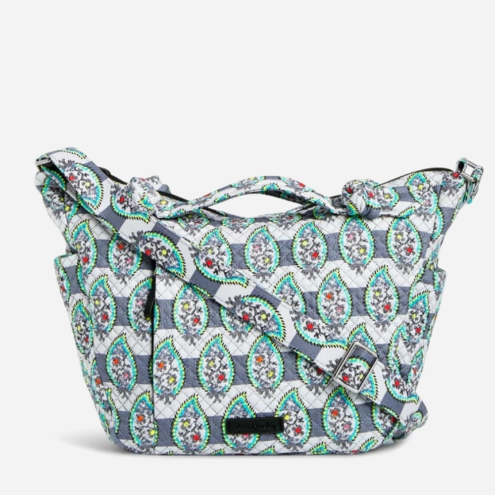 Vera Bradley Paisley Stripes Hadley On The Go Satchel